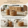thumbnail image 5 of Euroco Wooden TV Stand & Coffee Table Set with Fluted Sliding Door for TVs up to 75", Golden Handles Media Console with Cable hole, Farmhouse Round Center Table for Living Room,, 5 of 9