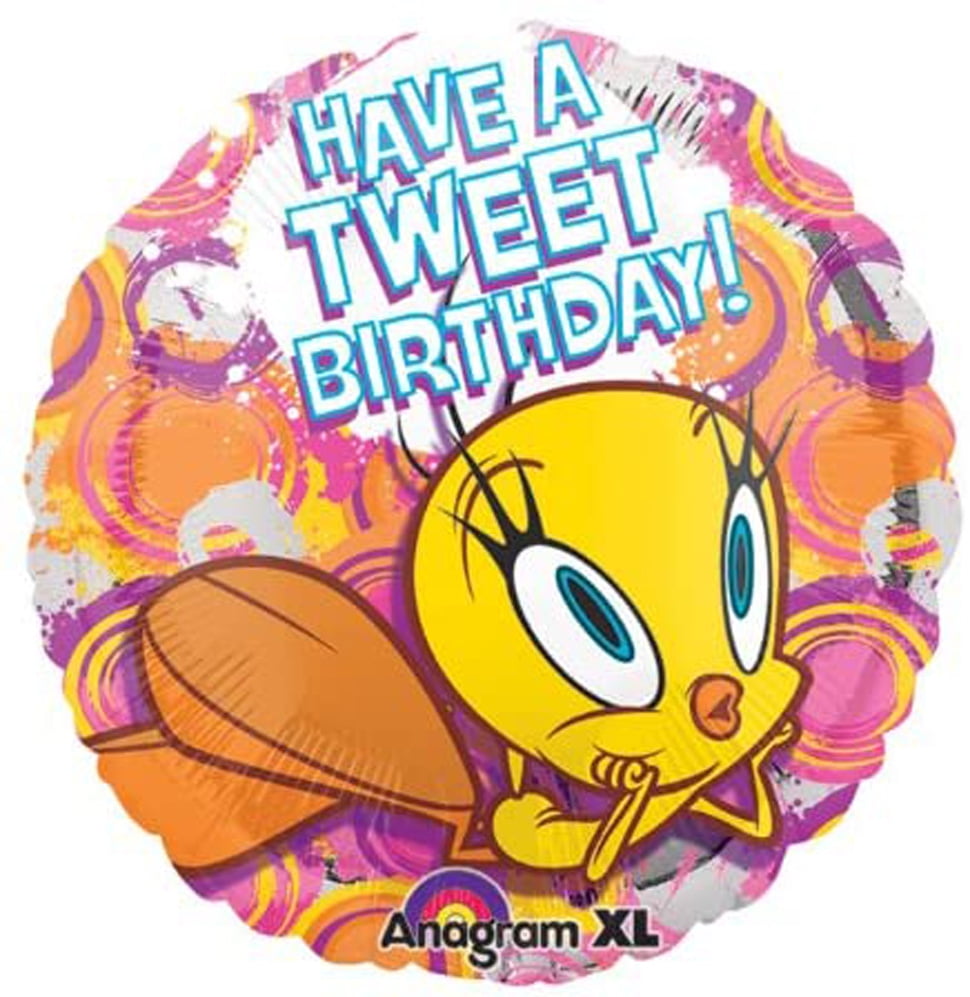 Tweety Pie Kids Party Balloon Pack of 10 Tweety Bird Helium Foil Balloons 