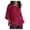 Wine, variant on Womens Linen Shirts Cute Summer Tops Summer Fashion Cropped Sleeves Round Neck Cotton Line Loose Shirt Blouse 2XL