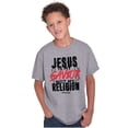 thumbnail image 3 of Jesus is my Savior Not Religion Crown Crewneck T Shirts Boy Girl Teen Brisco Brands XS, 3 of 6