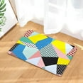 thumbnail image 6 of Colorful Geometric Triangle Doormat Non-Slip Printed Soft Flannel Carpet Decor Nordic Style Floor Door Mat for Hallway 50x80cm, 6 of 6