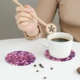 thumbnail image 5 of Glitter Sparkles Shimmer Set of 6 Faux Leather 4 Inch Coasters Drinks Tabletop Home Dinning Round Shape, 5 of 6