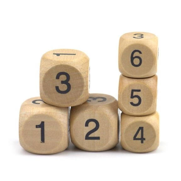 10 Pcs Wood Dices Six Sided Dices with Round Corners Game Dices for Board Games Classroom Math Lessons Dices Games