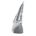 thumbnail image 4 of Northlight Standing Christmas Gnome with Flip Sequin Hat - 14" - Silver and Gray, 4 of 7
