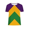 thumbnail image 5 of successthop Mardi Gras T Shirt Go Women Casual Plus Size Crewneck Top Lightweight Short Sleeve Shirts Festival Outfits, 5 of 5
