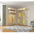 thumbnail image 4 of VIPEK X1 Expandable Clothes Rack Heavy Duty Adjustable from 2' to 3'5" with Flexible Shelves and Hanger Rods Metal Garment Racks Portable Closet Rack Clothing Racks for Hanging Clothes, Gold, 4 of 7