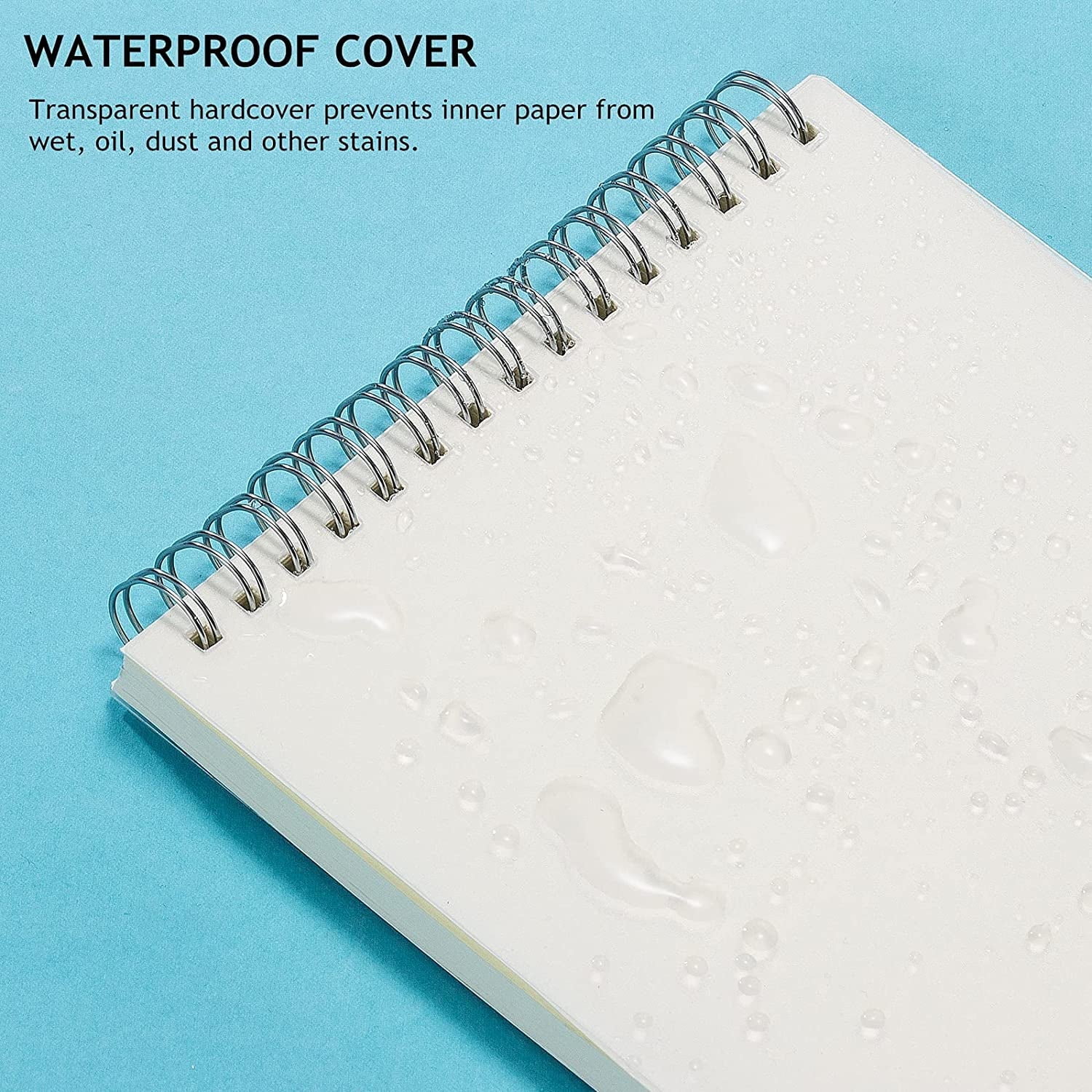 Xiao Hua 3 top bound spiral notebooks, 8.2 inches x 5.8 inches, 80 sheets/160 pages, standard line spacing paper, A5 spiral notebook with horizontal lines, suitable for office supplies