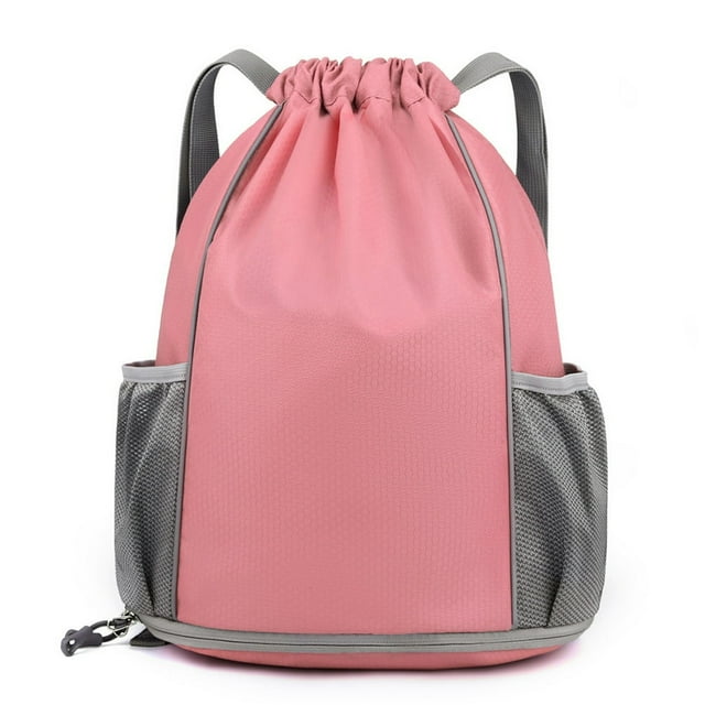 Oxford Basketball Bag High-Capacity Drawstring for Outdoor Sports (Yellow)