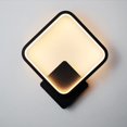 thumbnail image 1 of Lámpara de pared interior LED moderna, luz de pared cuadrada de 14 W, CA 220 V, luz de pared de dormitorio de escalera de pasillo RA≥85 (negro), 1 of 4