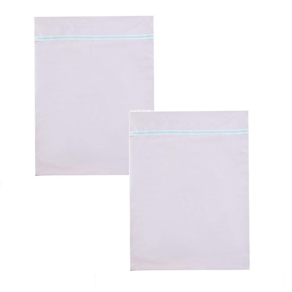 2Pack Extra Large Mesh Laundry Bags Fine Net Washing Machine Bag With Rustproof Zipper For Bedding Delicates Blanket 90X110Cm Laundry Basket Home Decor