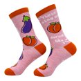 thumbnail image 2 of Women's These Stay On During Sex Socks Funny Silly Naughty Eggplant Peach Footwear, 2 of 2