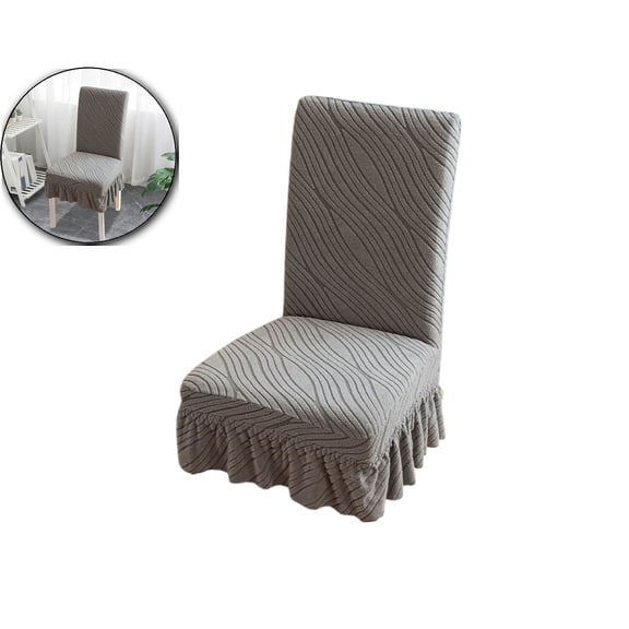 Chair Covers for Dining Room, Stretch Jacquard Dining Chair Slipcover Covers, Removable Washable Waterproof Chair Covers, 14.96"x16.54"