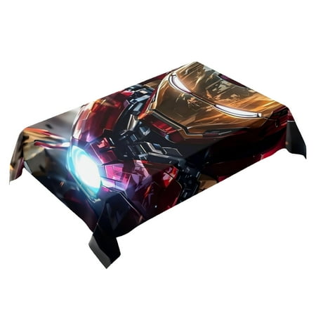 Iron Man square tablecloth has an iconic print, fits most tables, and is easy to care for.55" x 71"（140*180cm）