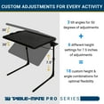 Table Mate XL PRO TV Tray Extra Large Folding Table (Black)