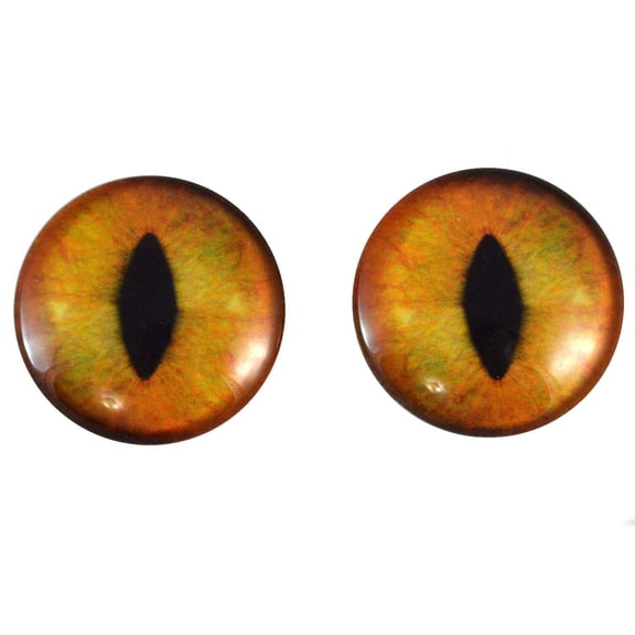 Creamy Orange Cat Glass Eyes