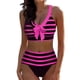 thumbnail image 1 of Gibobby Conjunto de bikini sexy Conjunto de bikini de talle para mujer Traje de baño de dos piezas Traje de baño con en la parte delantera(Rojo,CH), 1 of 5