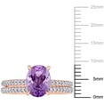 thumbnail image 2 of Everly Women's Amethyst 14k Rose Gold Bridal Set, 2 of 7