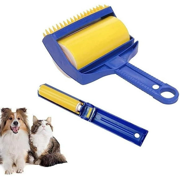 Brosse de Décapant pour Poils d'Animaux Domestiques à Rouleau à Peluches Réutilisable