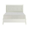 thumbnail image 2 of Hadly Classic Queen Sleigh Bed, Button Tufted Headboard, White Faux Leather, 2 of 5