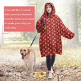 thumbnail image 4 of Wearable Oversized Blanket,Red Christmas Reindeer Pattern Wearable Blanket Hoodie for Adults,Cozy Hooded Blankets with Super Pockets,Super Warm Fuzzy Pullover for Women & Men, 4 of 6
