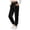 Black, variant on THNCYX Women Solid Color Elastic Waist Casual Sweat Pants With Side Pockets Relaxed Wide Drawstring Trousers