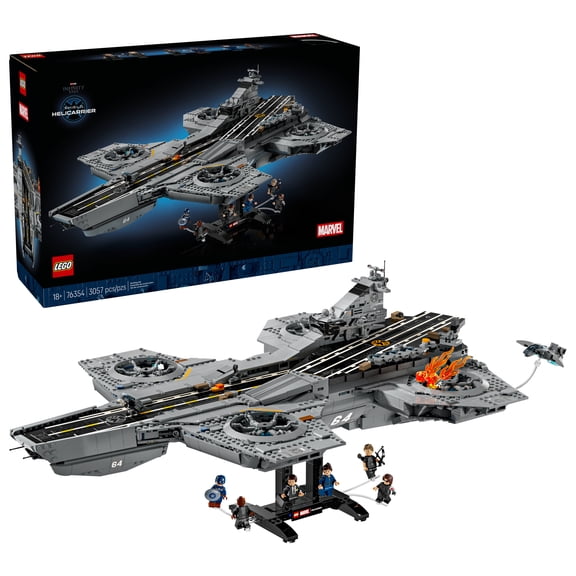 LEGO Marvel S.H.I.E.L.D. Helicarrier - Collectible Building Set for Adults, Ages 18 - Marvel Bedroom or Home Office Decor - Includes 6 Minifigures - Gift for Men & Women - 76354