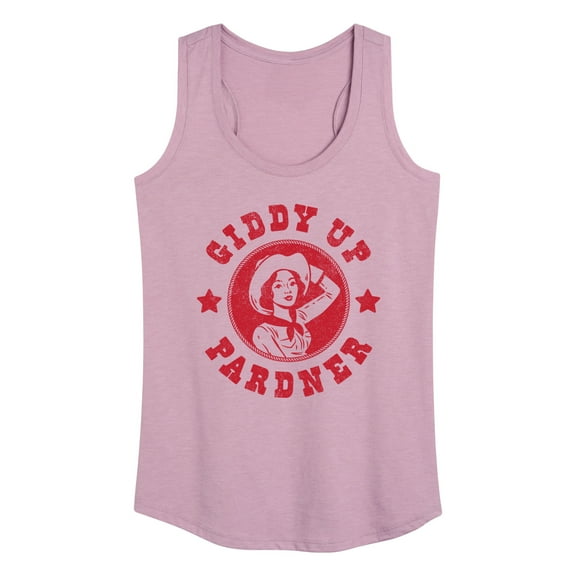 Instant Message - Giddy Up Pardner - Women's Racerback Tank Top