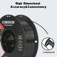 thumbnail image 3 of Comgrow PETG 3D Printer Filament 1.75mm, 6 Pack 1kg Spools, High Precision Tough Filament,No Clogging or Bubbles, Compatible with Most FDM 3D Printers(Black/White/Cherry Red/Pine Green/Purple/Brown), 3 of 6