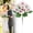 Pink, variant on 8 Pack 12.2in (31cm) Multicolor Plastic Artificial Morning Glory Bouquets, Faux Flowers with Greenery, for Wedding Centerpieces, Home & Garden Decor, Vase Filler