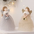 thumbnail image 4 of EclipseJewels Christmas Angel Tree Topper with Little Girl Figurine Design, Cute Ornament for Xmas Tree Decoration and Holiday Shelf Display Collectible,Light gray, 4 of 5