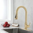 thumbnail image 2 of Single-Handle Stainless Steel Pull Down Sprayer Kitchen Faucet with Deck Plate, 2 of 4