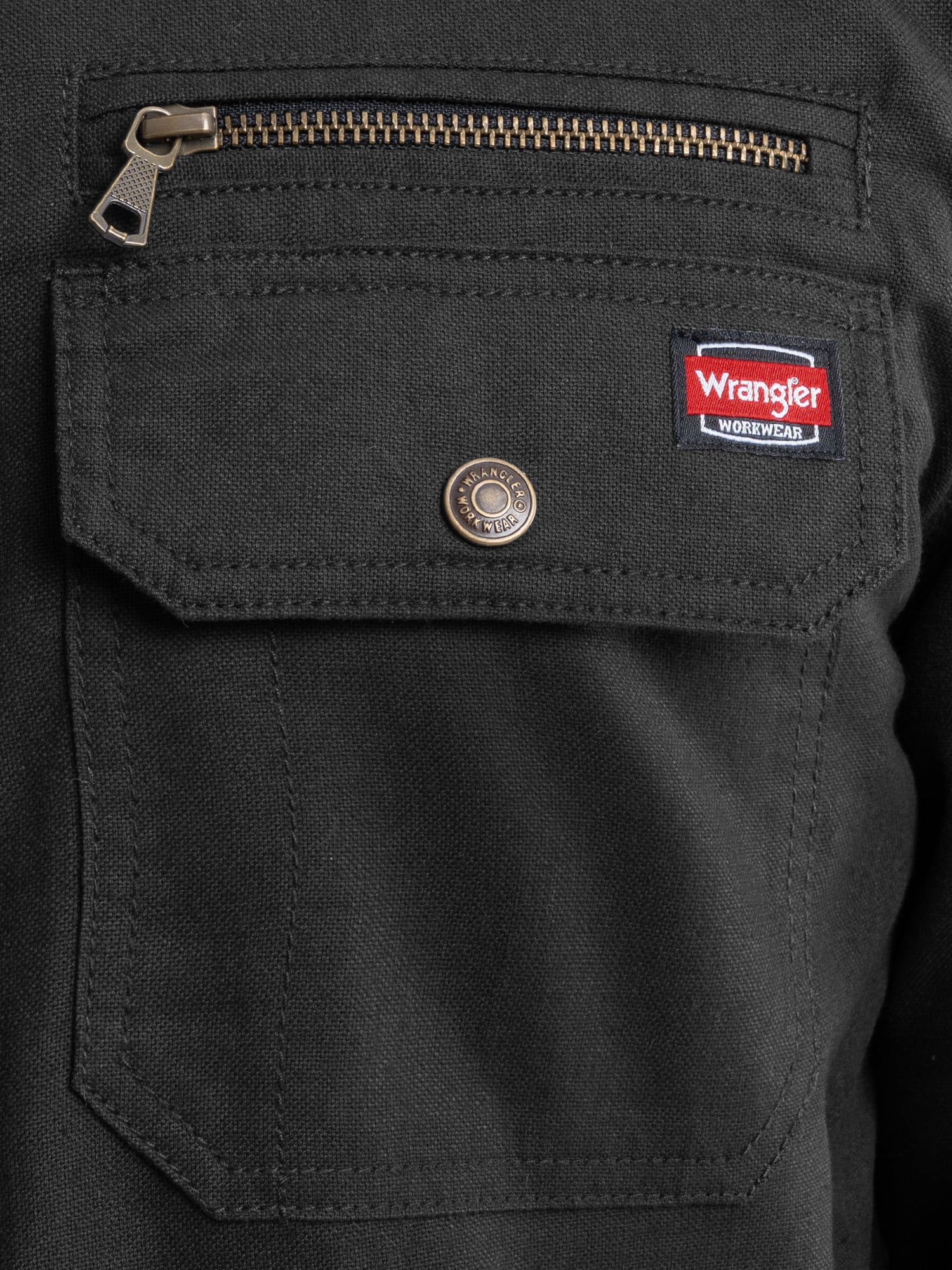 Wrangler Workwear Men's Mock Neck Jacket with Inner Linning Insulating Fabric, Size S-3XL