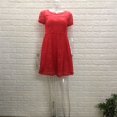 thumbnail image 6 of Women's Party Dress Short Sleeve Round Neck with Lace Trim Floral Elegant Cocktail Dress for Spring Fall Banquet Wedding Guest,Red,5XL, 6 of 7