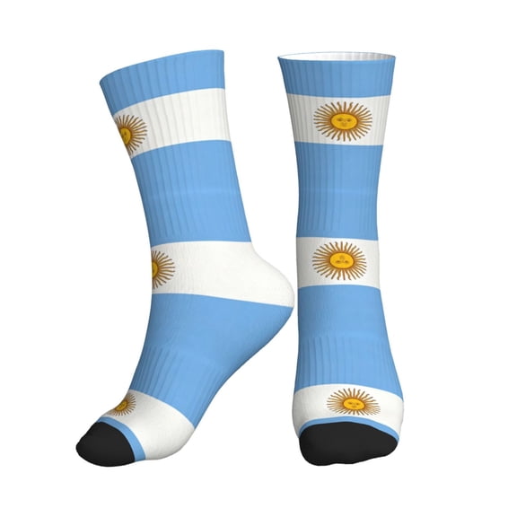 Mens Crew Socks Womens Flag Of Argentina Workout Training Athletic Socks