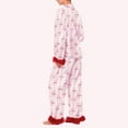 thumbnail image 4 of XIYON Pajama Sets For Women Bow Loose Casual Personality Printed Home Comfort Suit Soft Comfy Nightwear Soft Sleepwear Loungewear, 4 of 9