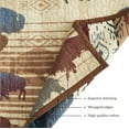 thumbnail image 2 of Paseo Road Home on the Range 2 Piece Buffalo Bison Aztec Reversible Cotton Quilt Set, Western Bedding, Twin, 2 of 9
