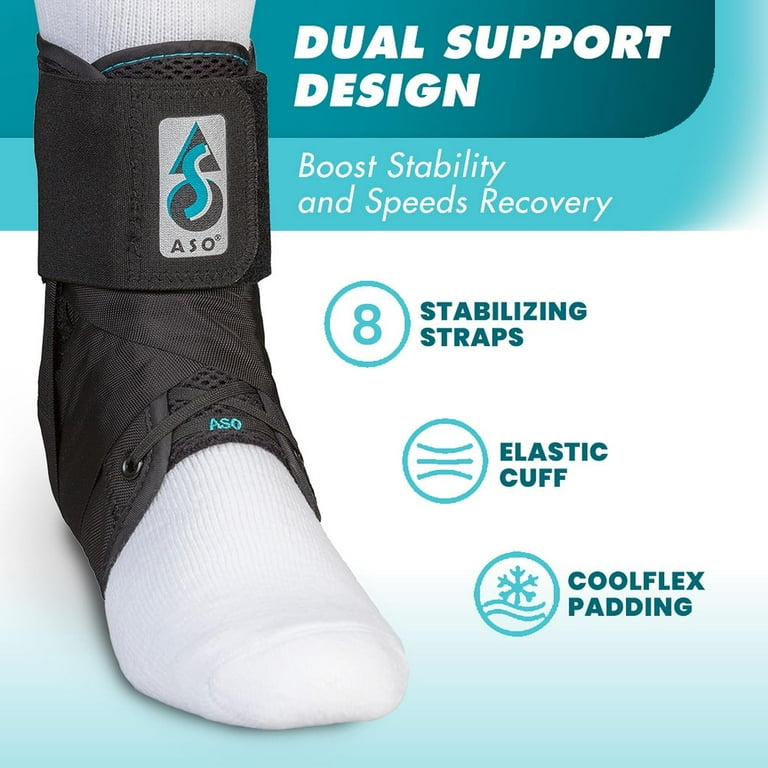 ASO Ankle Stabilizer サポーター ２個セット　Mサイズ 白 Med Spec ASO Ankle Stabilizer Orthosis, White, Medium - Walmart.com