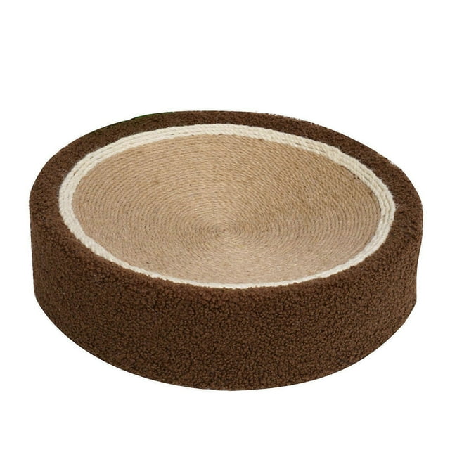 Round Cat Scratch Bowl Scratch Resistant Comfortable Sisal Lasting Cat Scratching Bed for Amusement Rest