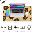 thumbnail image 5 of Long Mouse Pads for Desk,Yellow and Brown Of Leopard Print Desk Mats on Top Of Desks, Desk Mouse Pad Extra Large with 3mm Non-Slip Base and Stitched Edge for Gaming,Office,Work,Home 31.5"x15.7", 5 of 6