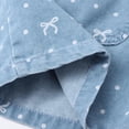 thumbnail image 7 of Ruyang Girls Wide Leg Denim Overalls Cute Bow Polka Dot Shorts Summer Adjustable Strap Y2K&nbsp;Streetwear&nbsp;Denim Shortalls, 7 of 7