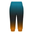 thumbnail image 4 of CLOISE Capri Pants for Women Athletic Stretch Capris Joggers With Pockets Soft Elastic Waist Running Petite Capri Sweatpants Pull On Capri Lounge Pants Gradient Color Casual Yoga Capris Orange, 4 of 6