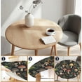 thumbnail image 3 of Round Table Cover for Round Tables 36"-70", Fitted Tablecloth with Elastic for Indoor Outdoor Party Holiday, 44inch, Mushroom, 3 of 6