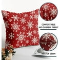 thumbnail image 5 of Red Cream Winter Snowflakes Pillow Covers 18x18 Set of 2 Christmas Decorative Throw Pillows Outdoor Farmhouse Xmas Holiday Seasnoal Pillowcases Cushion Case Decor for Home Sofa Couch Bed, 5 of 6