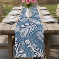 thumbnail image 5 of Table Runners 36 Inches Long Dress Scarves, Navy Palm Tree Farmhouse Kitchen/Dining Table Decor Table Runner, Short Coffee Tablerunners, Summer Tropical Plants Leaves Vintage Flowers 13x36 Inch, 5 of 8