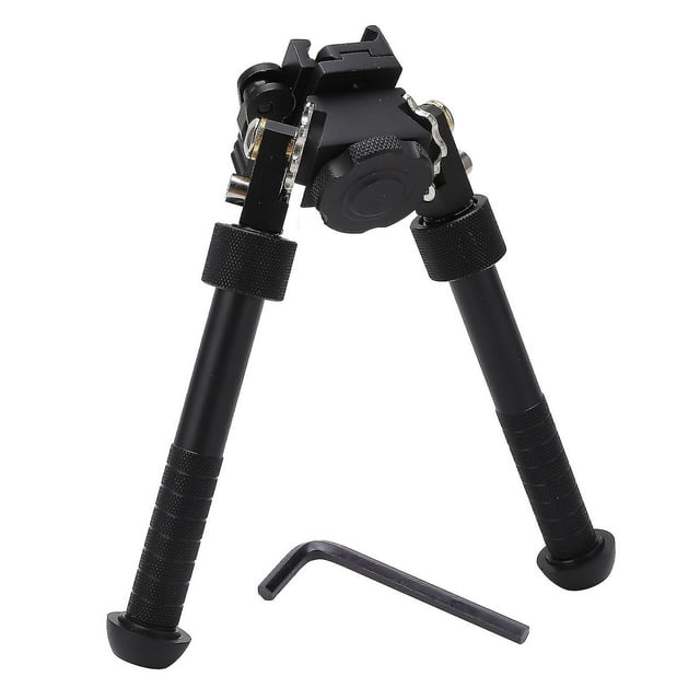 Adjustable Tilt V8 Bipod With 360 Rotation For Hunting - Black