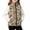 Camo Dinosaur Print Brown, variant on Girls Zip Up Padded Vest Leopard Print Rainbow