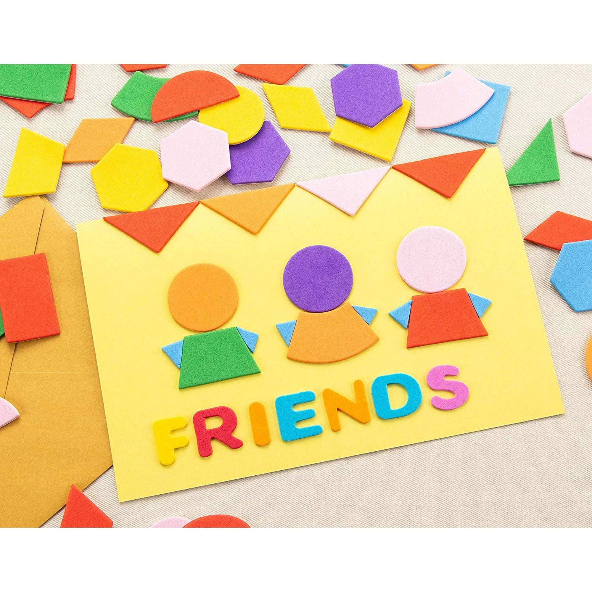 Flower Shape Kids DIY Arts Foam Stickers 700-Piece Self-Adhesive Foam Shapes