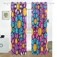 thumbnail image 2 of Cute Flowers Black Out Curtains 84 Inch Length Curtains for Sliding Glass Doors Bedroom Living Room 2 Pack, 2 of 6
