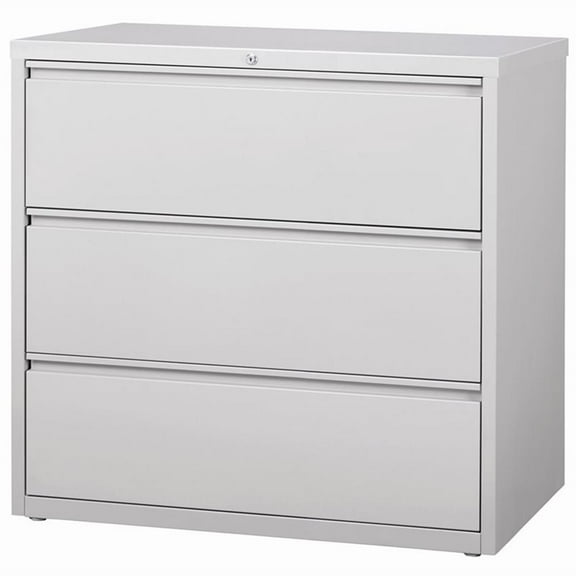Pemberley Row Steel Light Gray Filing Cabinet Rectangular 42"W x 18.63"D x 40.25"H Assembled
