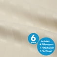 thumbnail image 3 of Sweet Home Collection 6-Piece 1500 Thread Count Beige Microfiber Bed Sheet Set, Queen–Deep Pocket, 3 of 3